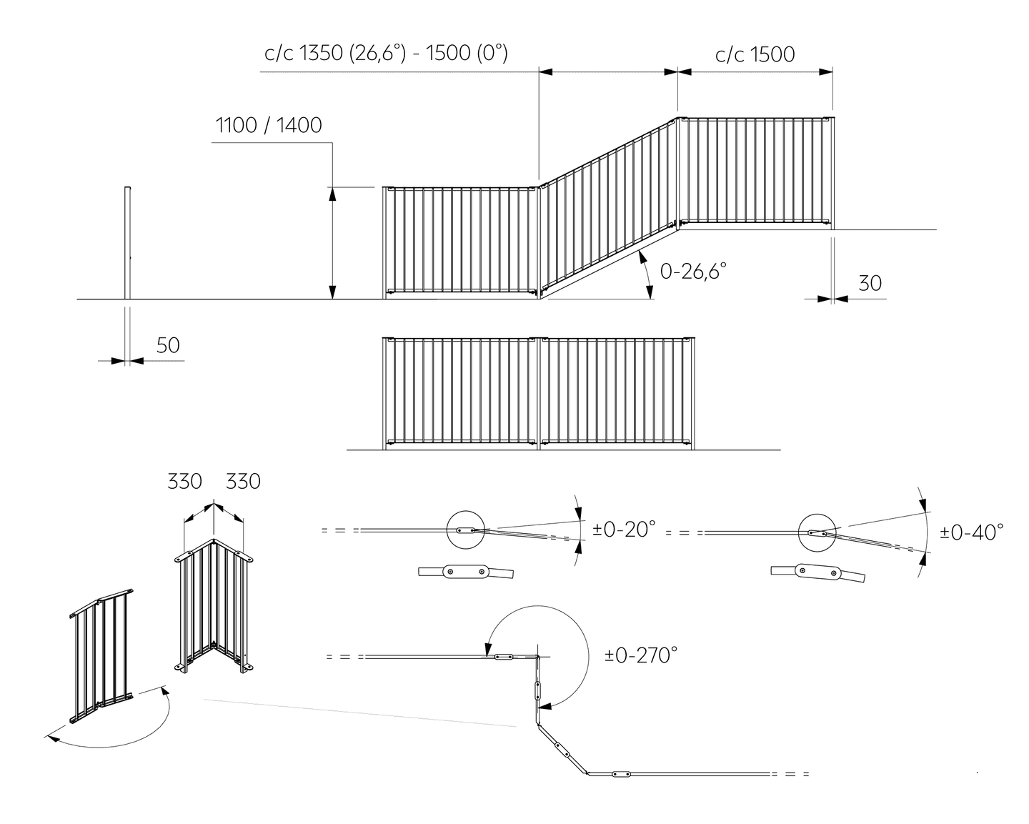 Räcke LEDAREN | Smekab Citylife